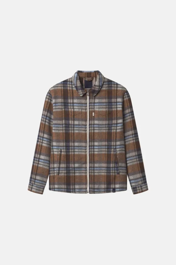 Worker Jacket-Zipped - Tobacco Check