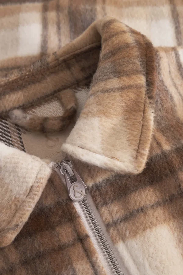 Worker Jacket-Zipped - Tobacco Check