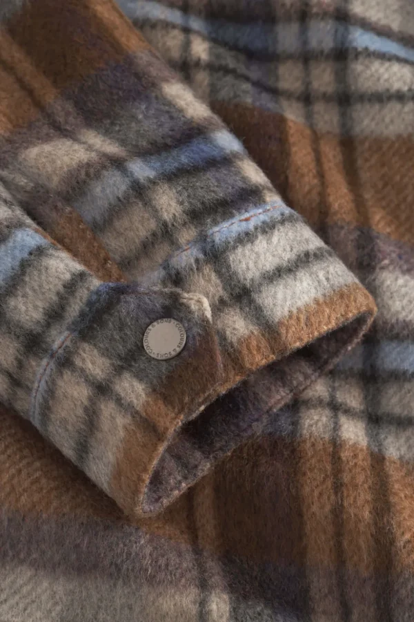 Worker Jacket-Zipped - Tobacco Check