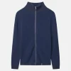 Zip Strickjacke-Bouclé - Navy
